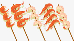 纯肉烤串美味海鲜烧烤龙虾高清图片