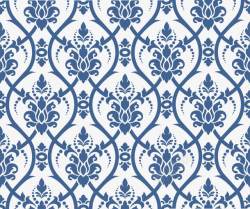 繁琐欧式复古蓝色花纹墙布高清图片