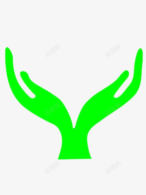 绿色的双手托起png免抠素材_新图网 https://ixintu.com 免费图片 免费素材 双手托起 绿色
