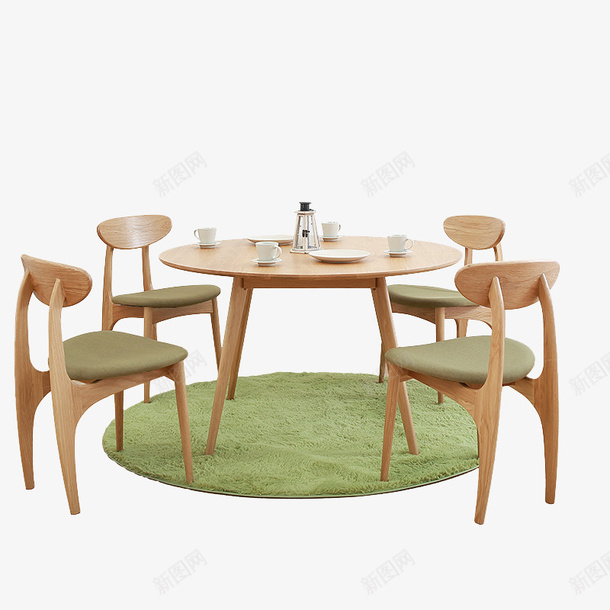 一套简约绿色家具png免抠素材_新图网 https://ixintu.com 实物图 家具 家居用品 座椅 桌子 简约风