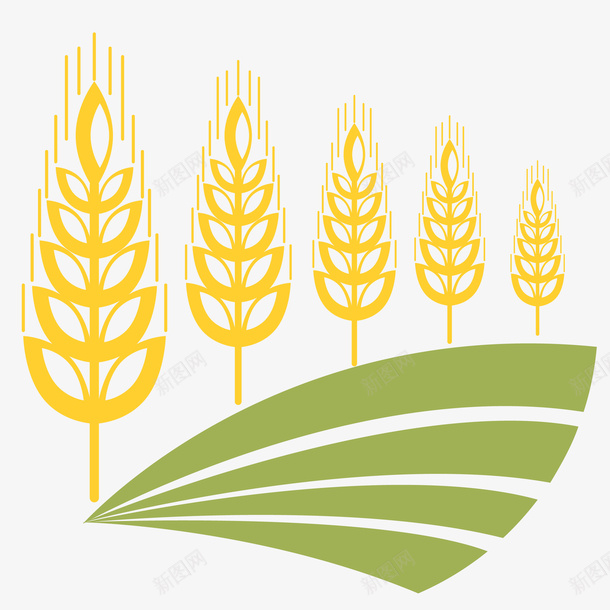 小麦和麦田图标矢量图ai_新图网 https://ixintu.com logo 免抠PNG 农业 农业图标 大麦 小麦和麦田图标设计 矢量图 耕地 麦子 麦田