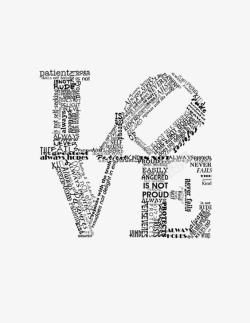 英文的爱LOVE英文字体高清图片