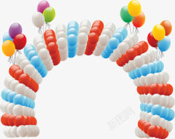 拱形门装饰手绘气球拱形门矢量图高清图片
