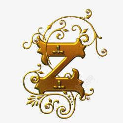 金色字母Z素材