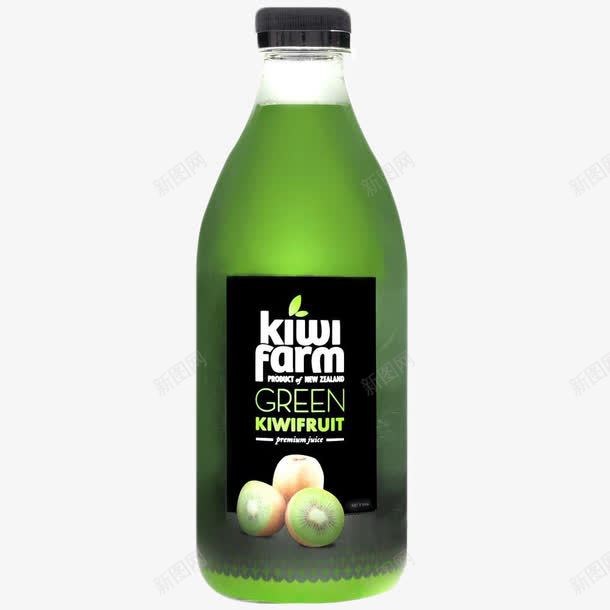 新西兰饮料png免抠素材_新图网 https://ixintu.com 产品实物 玻璃瓶装 绿色液体 进口