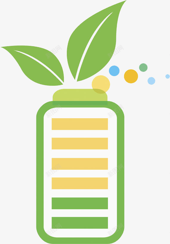 创意电池png免抠素材_新图网 https://ixintu.com 充电 卡通 叶子 手绘 橘色 水彩 电池 电池贴图 绿色 节能