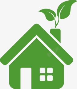 绿色房屋生态环境保护图标高清图片