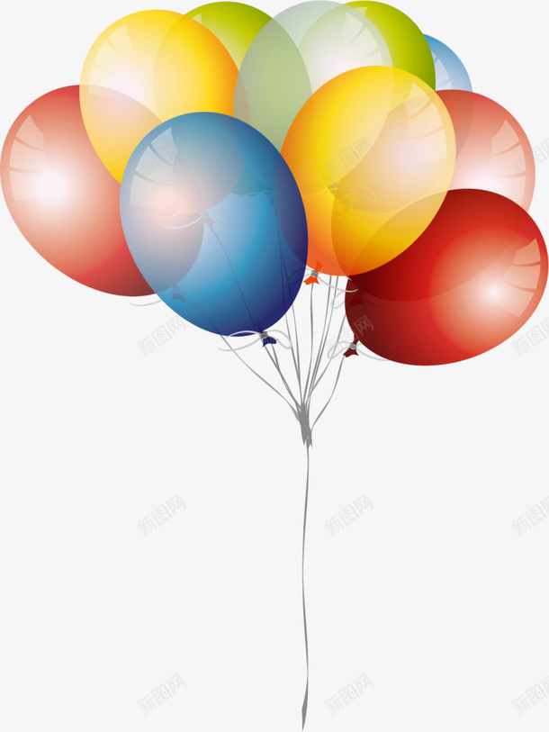 儿童节大串半透明气球png免抠素材_新图网 https://ixintu.com 一串气球 儿童节 升空 半透明气球 大串气球 童趣