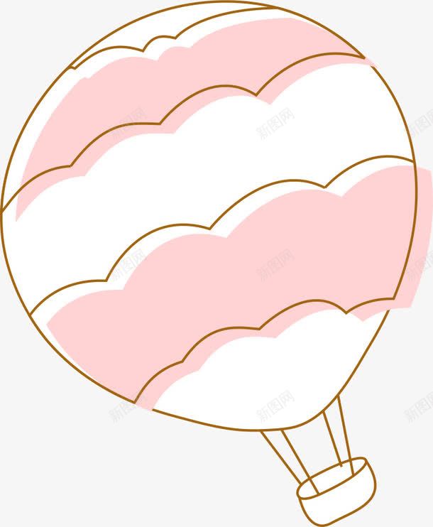 热气球png免抠素材_新图网 https://ixintu.com 卡通 可爱 热气球 粉色