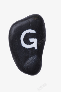 字母G黑色石头字母高清图片