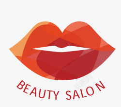 美容标志设计嘴唇美容logo图标高清图片