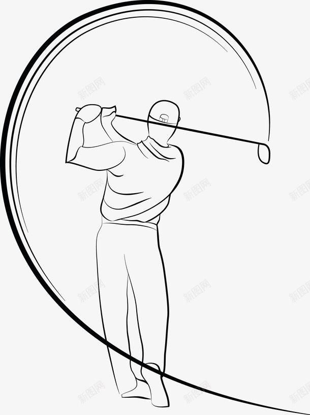 高尔夫球手矢量图图标ai_新图网 https://ixintu.com 手绘高尔夫球手矢量 矢量高尔夫球手 线条高尔夫球手矢量 高尔夫球手 矢量图
