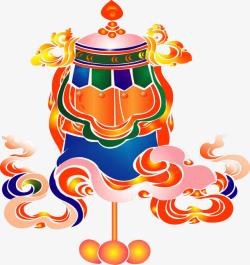 藏族八吉祥2017西藏文化元素矢量图高清图片
