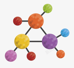 dna示意图多彩分子结构高清图片