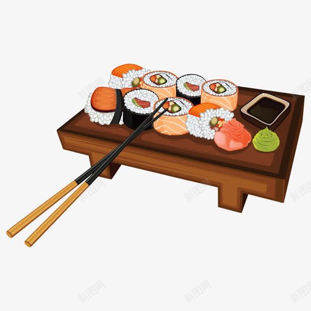 日本文化寿司png免抠素材_新图网 https://ixintu.com 寿司 日本文化 筷子 美食 食物 餐桌