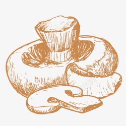 木耳廋肉面手绘香菇食材矢量图高清图片