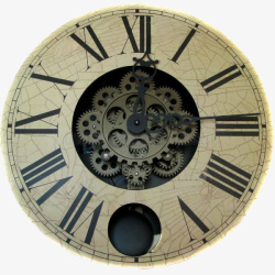 复古钟表齿轮艺术图欧式机械罗马表高清图片