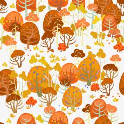 秋天树叶无缝背景图片抽象秋日植物背景高清图片