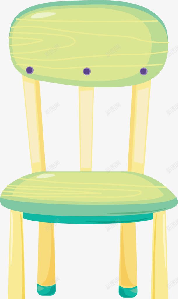 卡通手绘一把椅子png免抠素材_新图网 https://ixintu.com PNG装饰 凳子 卡通 家居 插图 椅子 绿色的