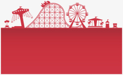 游乐园游戏设施鸭子船红色扁平游乐设施高清图片