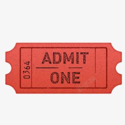 红色电影票红色复古门票图标高清图片