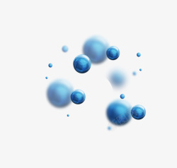 粒子球体矢量图形蓝色梦幻几何悬浮高清图片