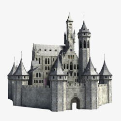 灰色城堡一座灰色古典欧式皇宫高清图片
