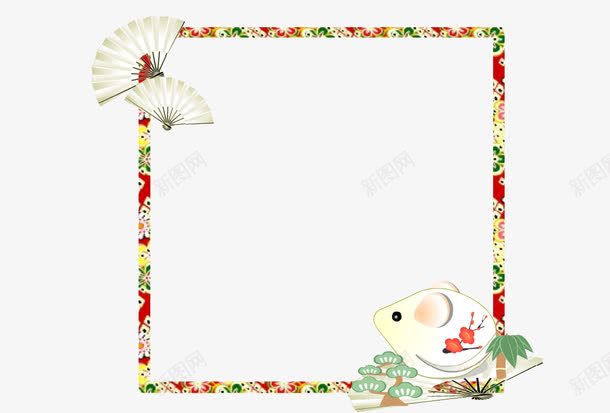 传统和风日式边框png免抠素材_新图网 https://ixintu.com 和风 和风花纹 日式 日式花纹 日式边框