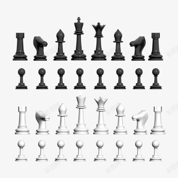 国际象棋png免抠素材_新图网 https://ixintu.com 3D 国际象棋 立体国际象棋 设计 象棋