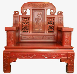 木纹雕刻中式家具红木凳子高清图片