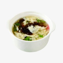 创意刀叉美食背景产品实物紫菜蛋汤一碗高清图片