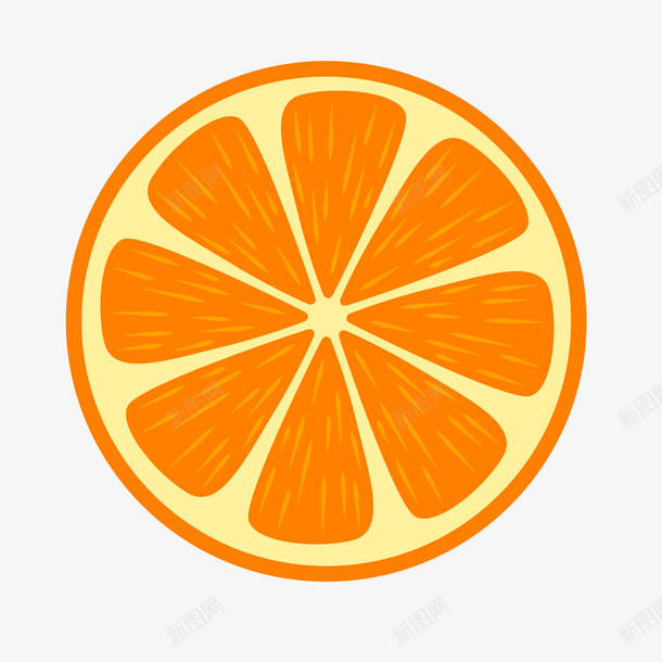 卡通橙子水果png免抠素材_新图网 https://ixintu.com 卡通 圆形 扁平化 植物设计 橙子 水果设计