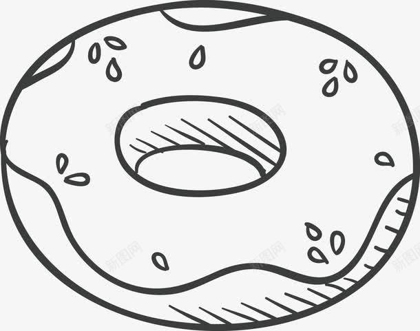 手绘甜甜圈png免抠素材_新图网 https://ixintu.com EPS 插图 甜品 甜点舒畅手绘 甜甜圈 蛋糕简笔画