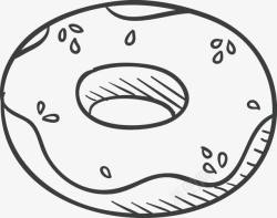 简笔插图手绘甜甜圈高清图片