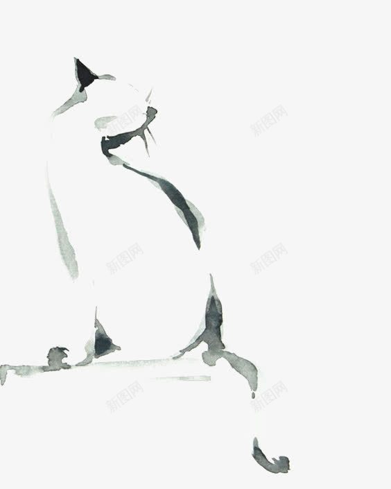 猫咪png免抠素材_新图网 https://ixintu.com 小清新 文艺 水彩猫咪 猫咪轮廓 简约线条猫咪