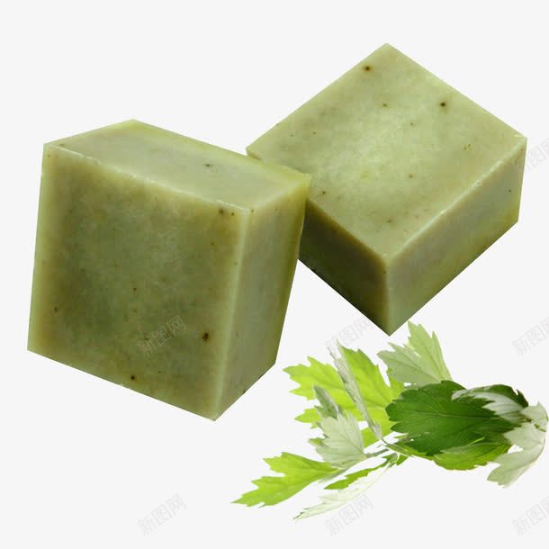 香皂png免抠素材_新图网 https://ixintu.com 手工 清洁用品 绿色 肥皂