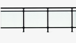 玻璃栏杆简约通用钢化玻璃护栏高清图片