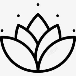 瑜伽文化莲花图标高清图片