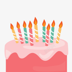 开心的生日卡通生日蛋糕高清图片