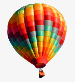 彩色格子热气球装饰图案素材