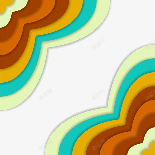 波浪折纸效果彩色条纹png免抠素材_新图网 https://ixintu.com 彩色条纹 折纸效果 抽象封面 波浪 矢量素材