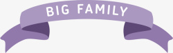 紫色英文大家庭的标签矢量图高清图片