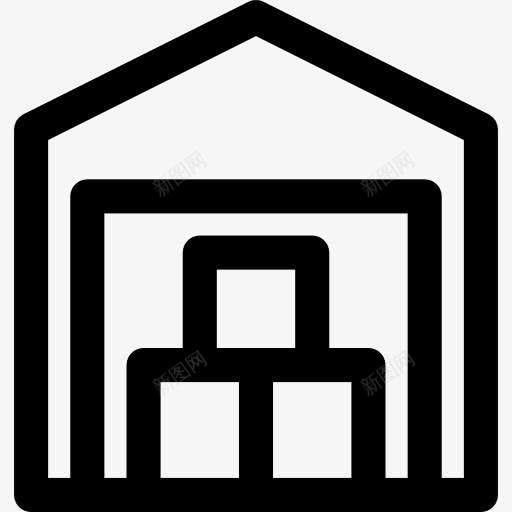 仓库图标png_新图网 https://ixintu.com 仓库 仓库logo 储存 工厂 库存 建筑