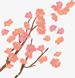 春天烂漫烂漫樱花花树矢量图高清图片