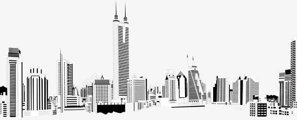 都市建筑房屋图标png_新图网 https://ixintu.com 城市 城市建筑图 城市线框 建筑 手绘城市图 曲线 线条 线绘 边框 都市