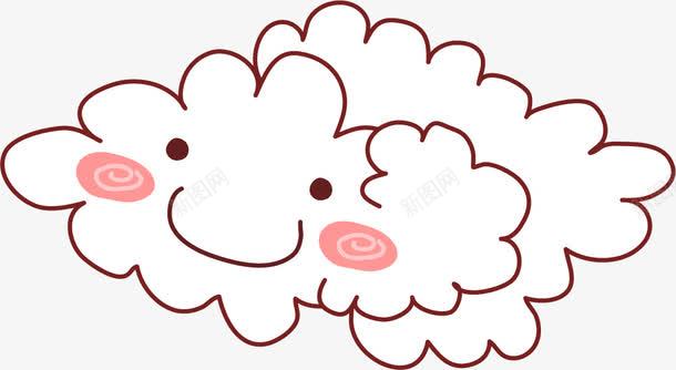 卡通白色云朵装饰图案png免抠素材_新图网 https://ixintu.com 儿童 免抠PNG 可爱 少女 母婴店 白云 童趣 表情云朵