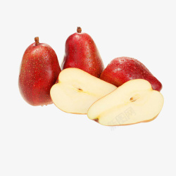 冰糖红梨红啤梨新鲜当季时令水果高清图片