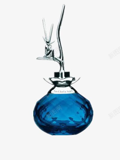 蓝色香水png免抠素材_新图网 https://ixintu.com 玻璃瓶 蓝色 香水
