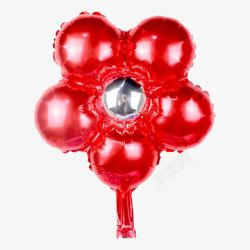 红色花朵铝箔气球红色花朵铝箔气球高清图片