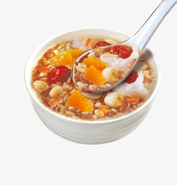 美味的杏仁煳玉米粥玉米糊八宝粥高清图片